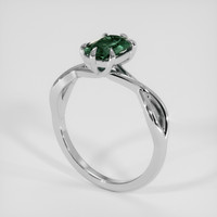 0.97 Ct. Bluish Green Sapphire Ring, 14K White Gold 2