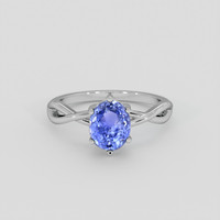 1.69 Ct. Blue Sapphire Ring, 14K White Gold 1