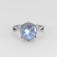 5.20 Ct. Grey Sapphire Ring, 14K White Gold 1