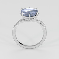 5.20 Ct. Grey Sapphire Ring, 14K White Gold 3