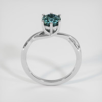 1.70 Ct. Greenish Blue Sapphire Ring, 14K White Gold 3
