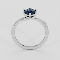 1.37 Ct. Greenish Blue Sapphire Ring, 14K White Gold 3