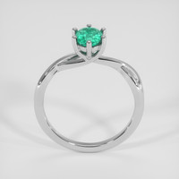0.76 Ct. Emerald Ring, 18K White Gold 3