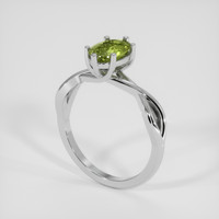 1.29 Ct. Green to Brown Alexandrite Ring, 18K White Gold 2