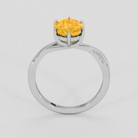 2.10 Ct. Yellowish Orange Spessartite Garnet Ring, 18K White Gold 3