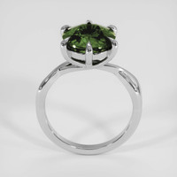 5.74 Ct. Bluish Green Sapphire Ring, 18K White Gold 3