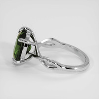 5.74 Ct. Bluish Green Sapphire Ring, 18K White Gold 4