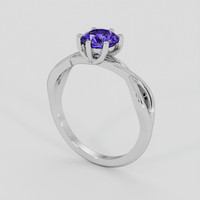 1.20 Ct. Bluish Purple Sapphire Ring, 18K White Gold 2