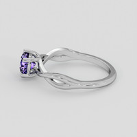 1.20 Ct. Bluish Purple Sapphire Ring, 18K White Gold 4