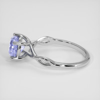 2.13 Ct. Bluish Purple Sapphire Ring, 18K White Gold 4