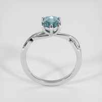 1.02 Ct. Greenish Blue Sapphire Ring, 18K White Gold 3