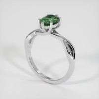 1.70 Ct. Greenish Blue Sapphire Ring, 18K White Gold 2