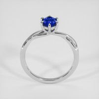 0.77 Ct. Blue Sapphire Ring, 18K White Gold 3