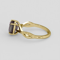 3.06 Ct. Reddish Brown Garnet Ring, 10K Yellow Gold 4