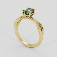 1.37 Ct. Green Sapphire Ring, 10K Yellow Gold 2