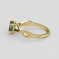 1.37 Ct. Green Sapphire Ring, 10K Yellow Gold 4