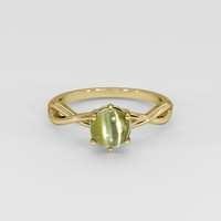 1.52 Ct. Green Chrysoberyl Ring, 14K Yellow Gold 1