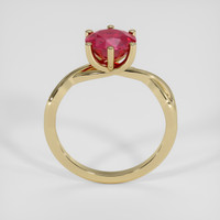 2.13 Ct. Pinkish Red Ruby Ring, 14K Yellow Gold 3