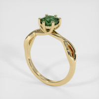 1.10 Ct. Green Sapphire Ring, 14K Yellow Gold 2