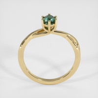 0.85 Ct. Bluish Green Sapphire Ring, 14K Yellow Gold 3
