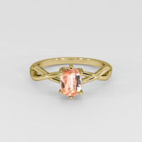 1.03 Ct. Padparadscha Sapphire Ring, 14K Yellow Gold 1
