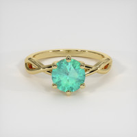 1.07 Ct. Emerald Ring, 18K Yellow Gold 1