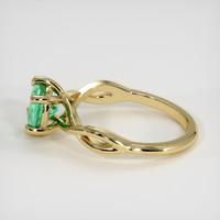 1.07 Ct. Emerald Ring, 18K Yellow Gold 4