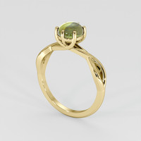 1.52 Ct. Green Chrysoberyl Ring, 18K Yellow Gold 2