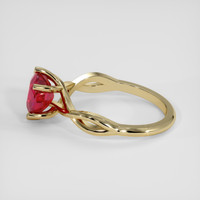 2.13 Ct. Pinkish Red Ruby Ring, 18K Yellow Gold 4