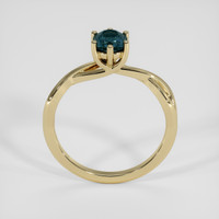 0.84 Ct. Greenish Blue Sapphire Ring, 18K Yellow Gold 3