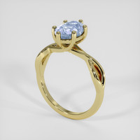 2.10 Ct. Blue Sapphire Ring, 18K Yellow Gold 2