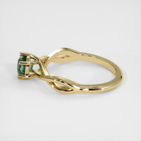 0.85 Ct. Bluish Green Sapphire Ring, 18K Yellow Gold 4