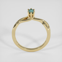 0.30 Ct. Bluish Green Sapphire Ring, 18K Yellow Gold 3