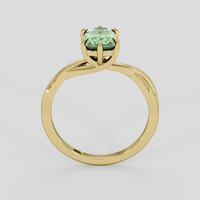 1.41 Ct. Green Sapphire Ring, 18K Yellow Gold 3