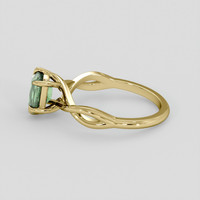 1.41 Ct. Green Sapphire Ring, 18K Yellow Gold 4