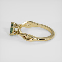 0.44 Ct. Bluish Green Sapphire Ring, 18K Yellow Gold 4