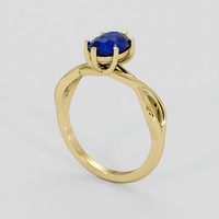 2.01 Ct. Blue Sapphire Ring, 18K Yellow Gold 2