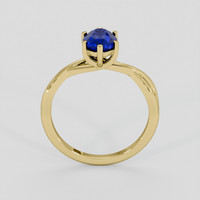 2.01 Ct. Blue Sapphire Ring, 18K Yellow Gold 3