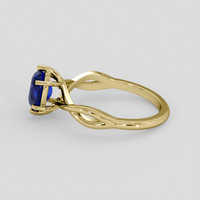 2.01 Ct. Blue Sapphire Ring, 18K Yellow Gold 4