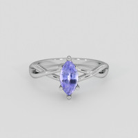 1.05 Ct. Purple Sapphire Ring, Silver 1