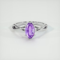 1.51 Ct. Purple Sapphire Ring, 14K White Gold 1