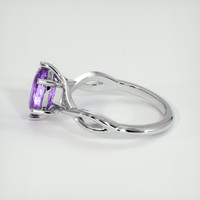 1.51 Ct. Purple Sapphire Ring, 14K White Gold 4