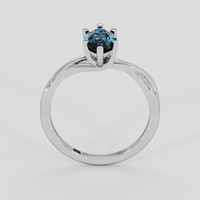 1.25 Ct. Greenish Blue Sapphire Ring, 18K White Gold 3