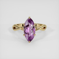 2.42 Ct. Pinkish Purple Spinel Ring, 10K Yellow Gold 1