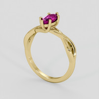 0.78 Ct. Pinkish Purple Sapphire Ring, 10K Yellow Gold 2