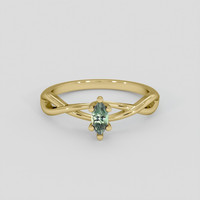 0.25 Ct. Alexandrite Ring, 14K Yellow Gold 1
