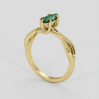 0.51 Ct. Green to Purplish Red Alexandrite Ring, 14K Yellow Gold 2