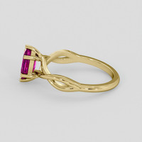 0.78 Ct. Pinkish Purple Sapphire Ring, 14K Yellow Gold 4