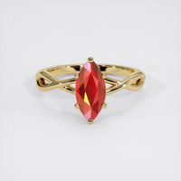1.50 Ct. Ruby Ring, 14K Yellow Gold 1