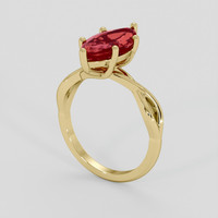 3.13 Ct. Ruby Ring, 14K Yellow Gold 2